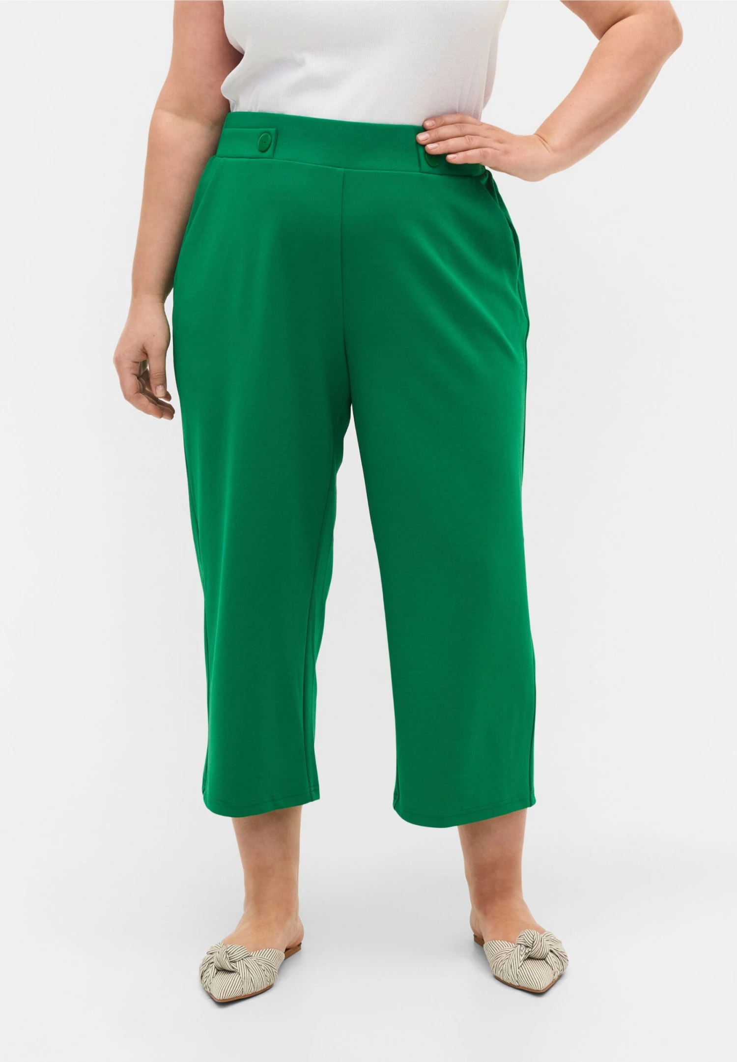 Zizzi 7/8 Passform - Pantalones - Jolly Green