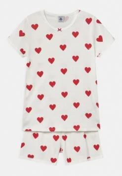 PETIT BATEAU Heart Print- Pijama - Marshmallow/Terkuit