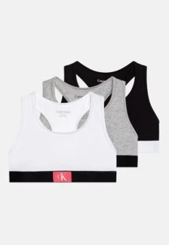 Bralette 3 Pack - Top - White/Grey Heather/Black