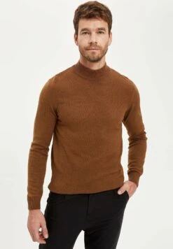 DeFacto Slim Fit - Jersey De Punto - Brown