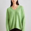 Mos Mosh Thora V-Neck- Jersey De Punto - Forest Green
