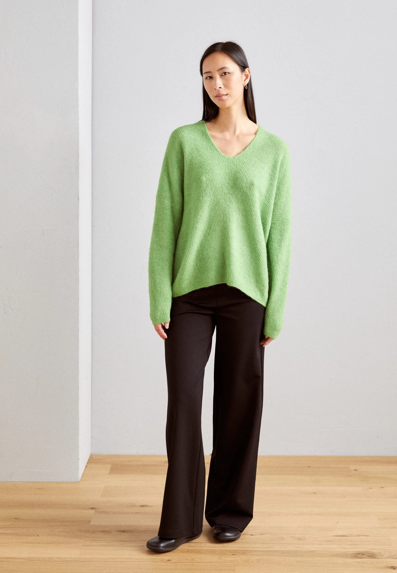 Mos Mosh Thora V-Neck- Jersey De Punto - Forest Green - Imagen 2