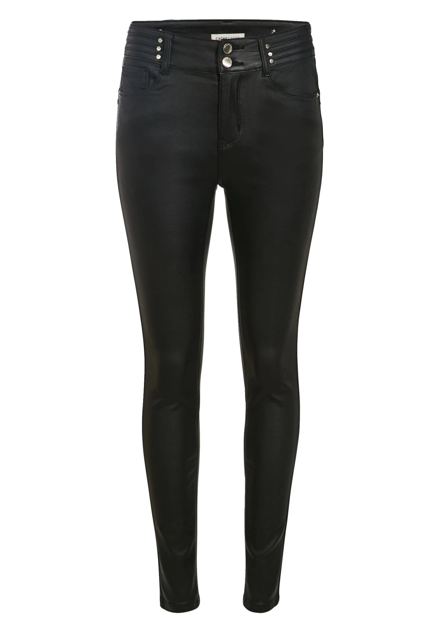 Mit Nieten - Pantalones - Denim Noir Enduit - Imagen 5