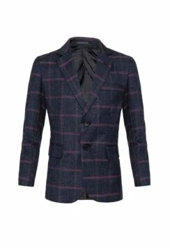 Slim Fit Met Streepdessin - Americana - Antracite