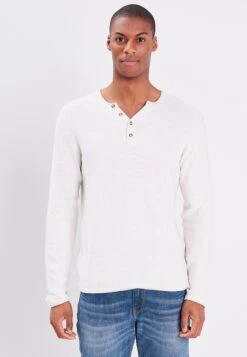 Langen Ärmeln - Jersey De Punto - Ecru