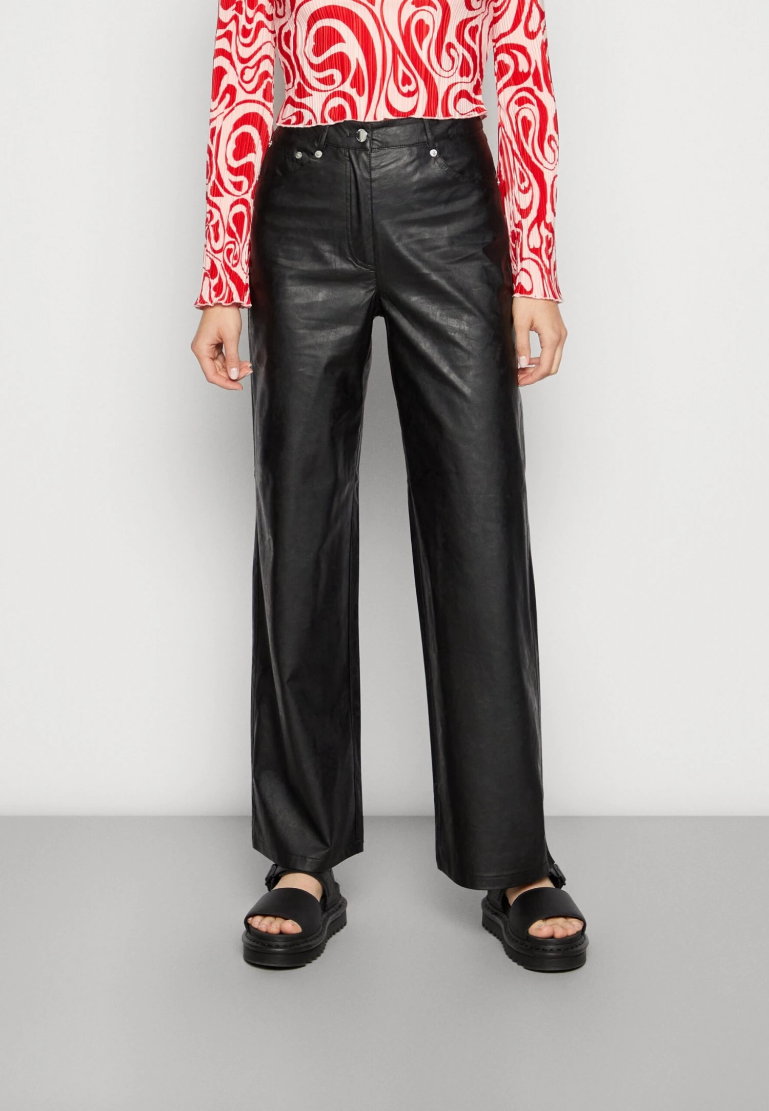 ONLY Onlhope Mady High Waist - Pantalones - Black