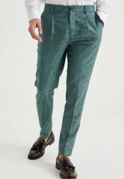 WE FASHION Slim Fit Met Dessin - Pantalones - Green