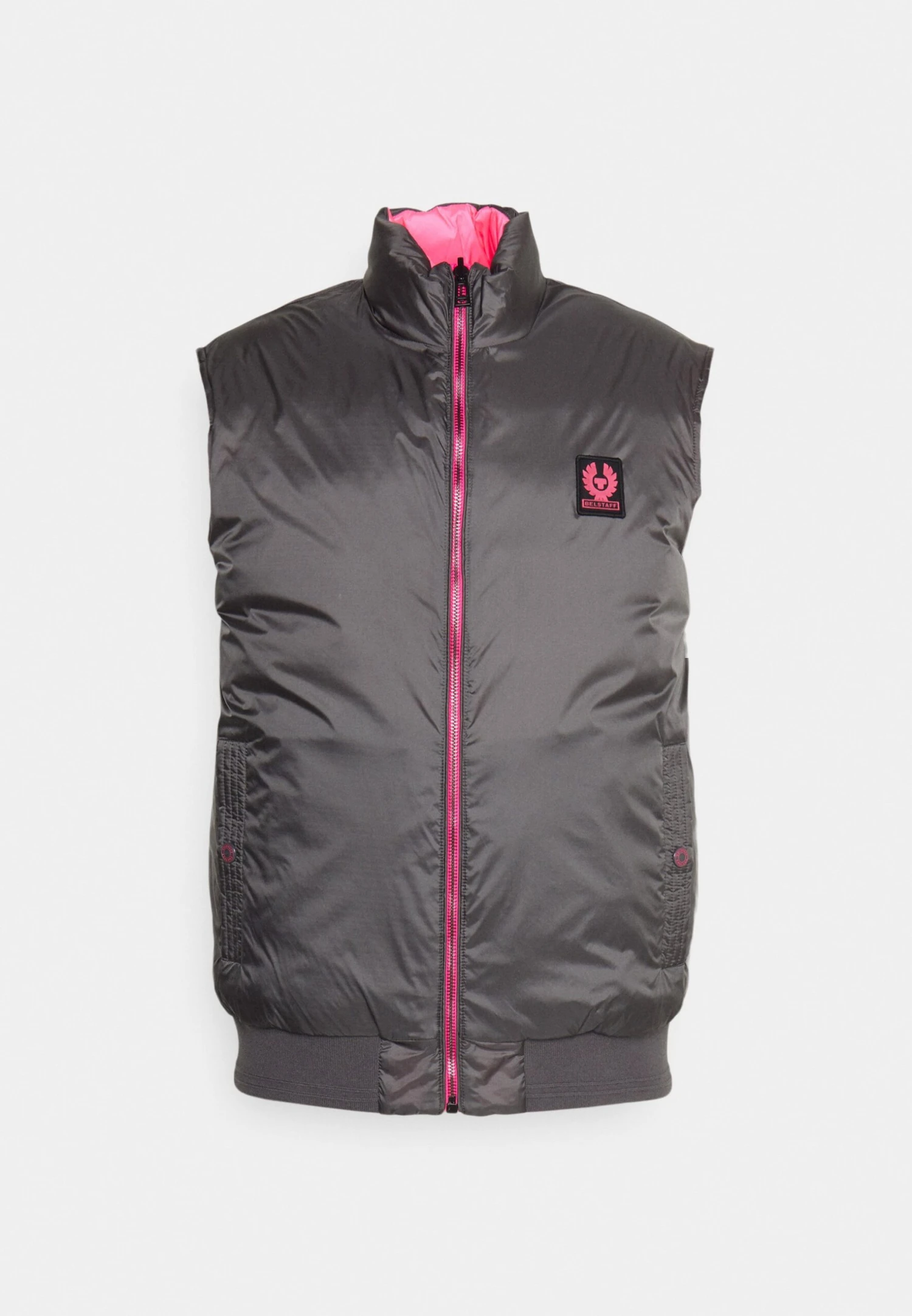 BELSTAFF Reversible Flash Circuit Gilet - Chaleco - Granite Grey/Neon Pink - Imagen 5