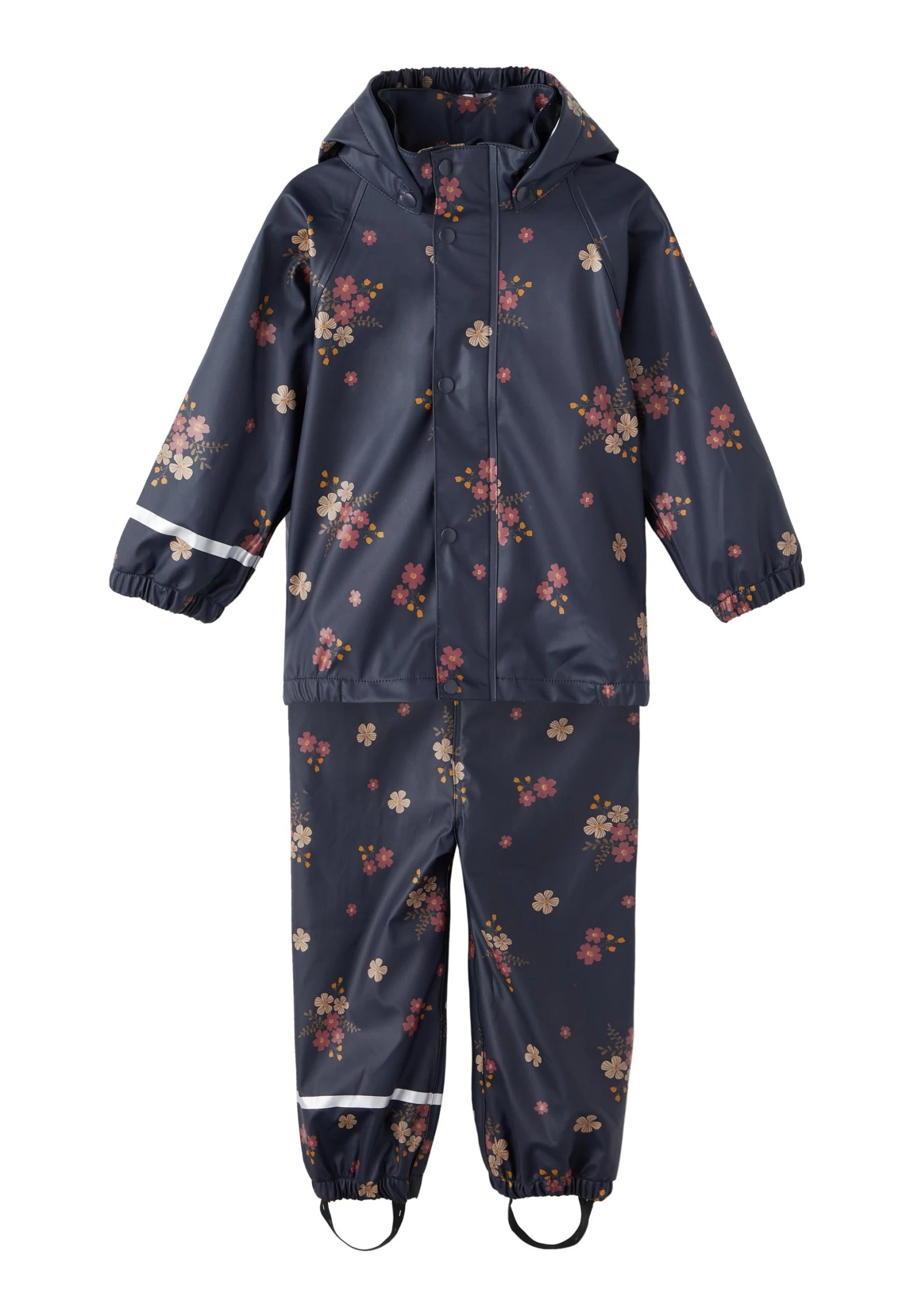 NAME IT Nmfdry Rain Flower Suspenders Set - Impermeable - Dark Sapphire