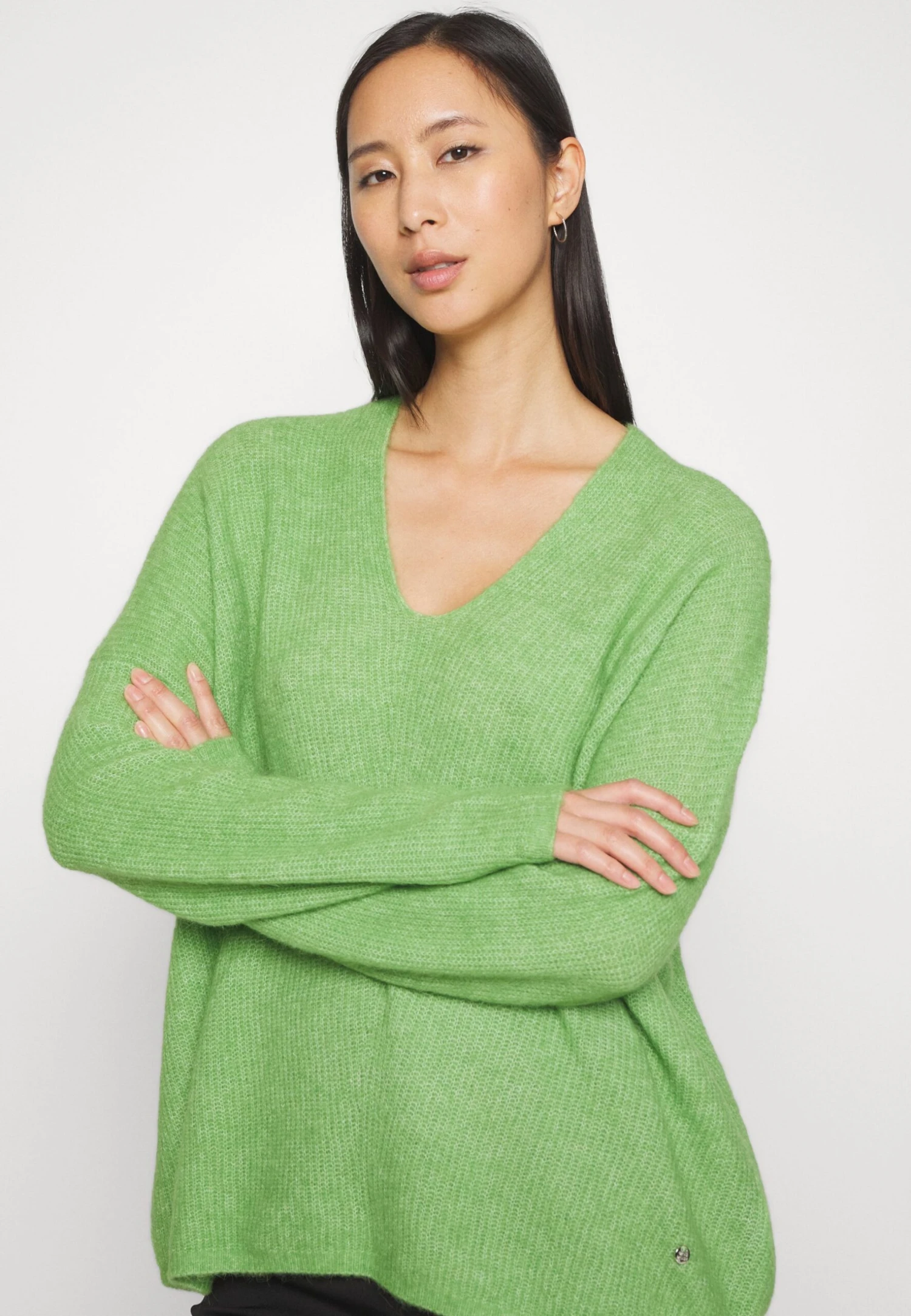 Mos Mosh Thora V-Neck- Jersey De Punto - Forest Green - Imagen 6