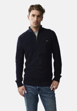 Lexington Clay Half Zip - Jersey De Punto - Dark Blue
