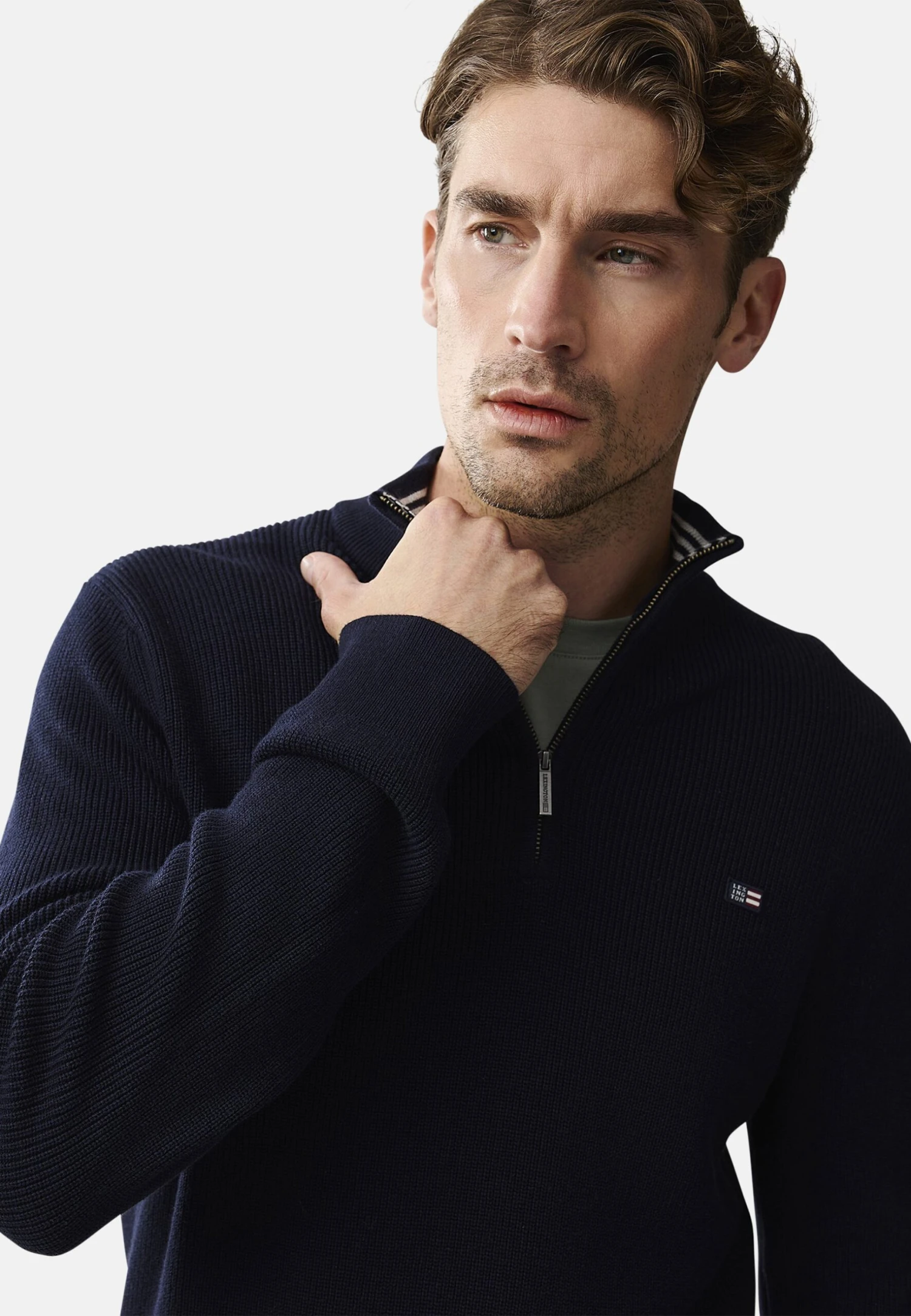 Lexington Clay Half Zip - Jersey De Punto - Dark Blue - Imagen 4