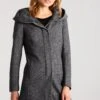 ONLY Onlsedona Otw Noos - Abrigo Corto - Dark Grey Melange