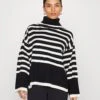 Vistripi Rollneck - Jersey De Punto - Black/Cloud Dancer