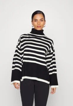 Vistripi Rollneck - Jersey De Punto - Black/Cloud Dancer