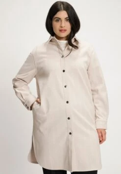 Ulla Popken Abrigo Clásico - Grijsbeige