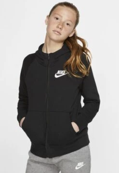 Nike Sportswear Club Hoodie - Sudadera Con Cremallera - Black/White