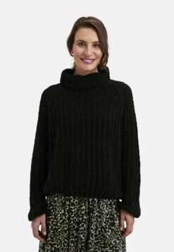 Cosy High Collar - Jersey De Punto - Black