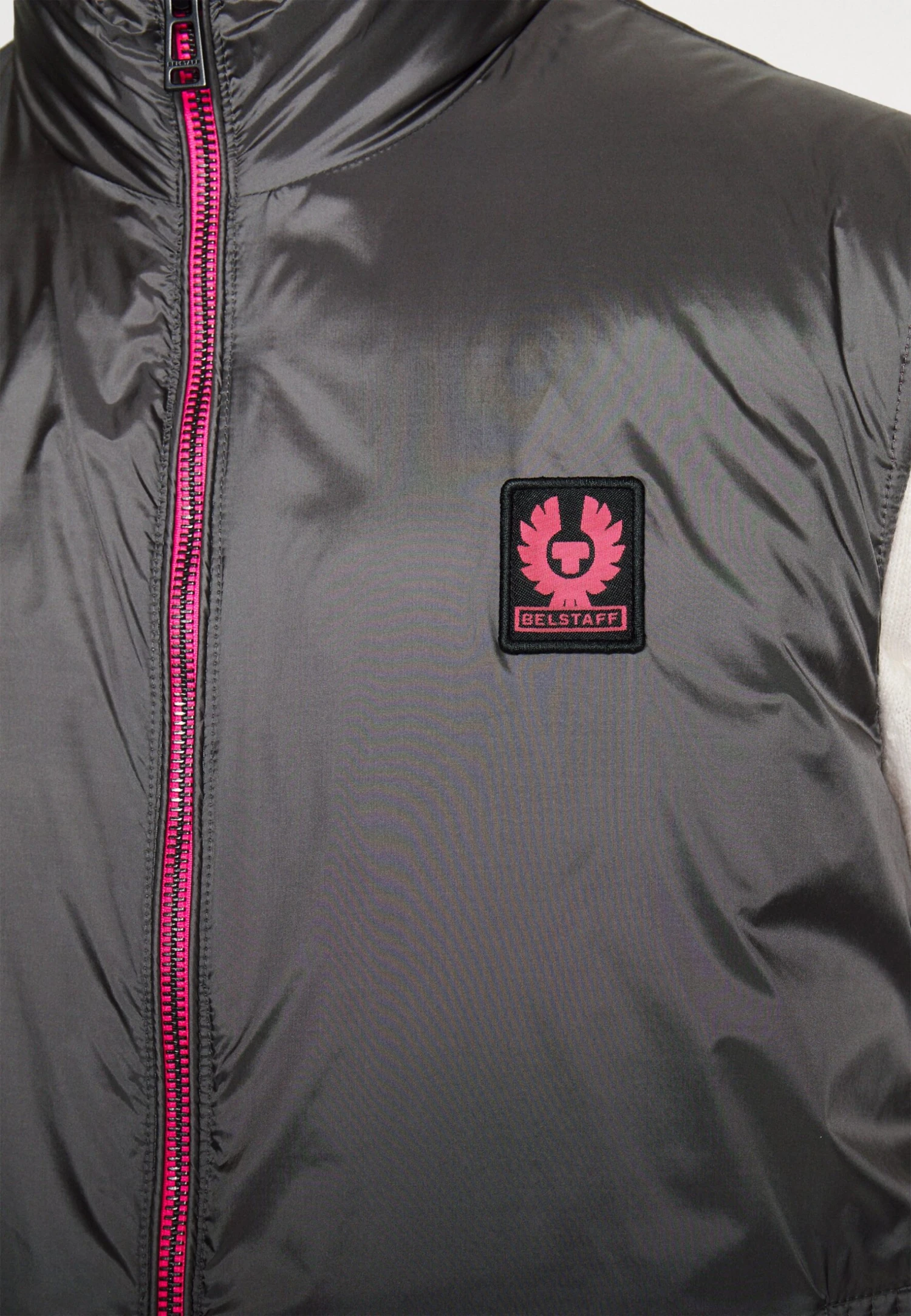 BELSTAFF Reversible Flash Circuit Gilet - Chaleco - Granite Grey/Neon Pink - Imagen 6