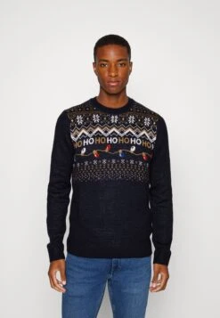 Tom Tailor Christmas - Jersey De Punto - Navy/Beige