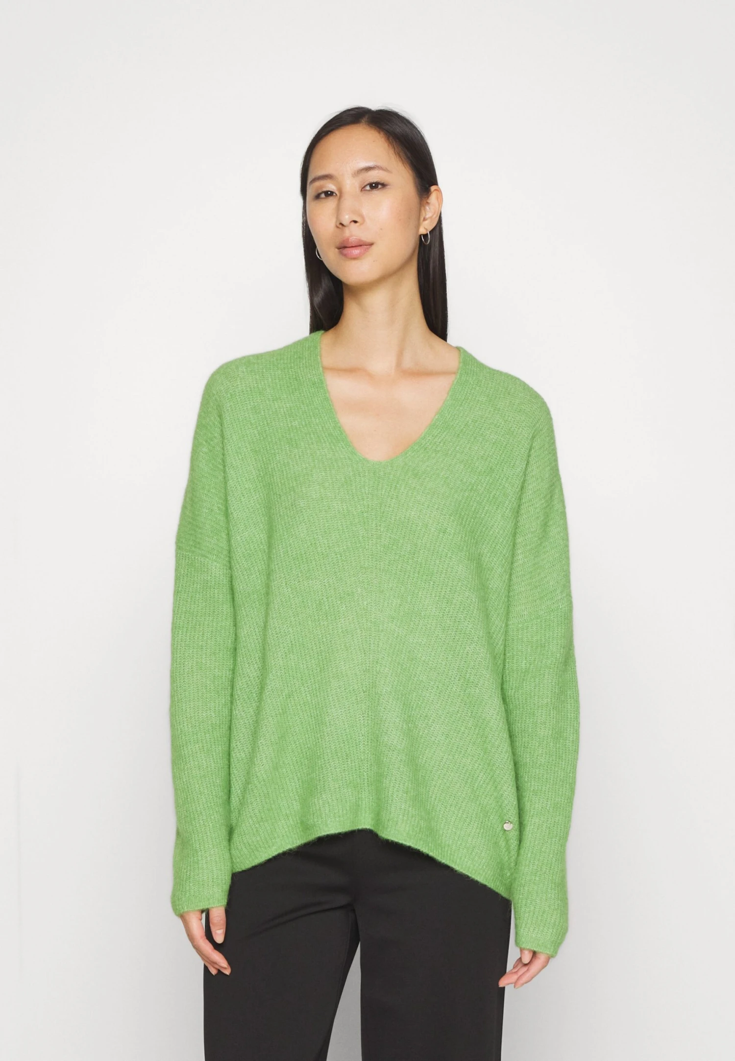 Mos Mosh Thora V-Neck- Jersey De Punto - Forest Green - Imagen 3