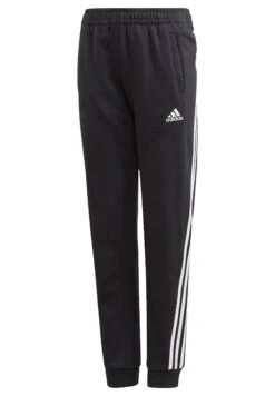ADIDAS PERFORMANCE Stripes Tapered Leg Tracksuit Bottoms Unisex - Pantalones Deportivos - Black