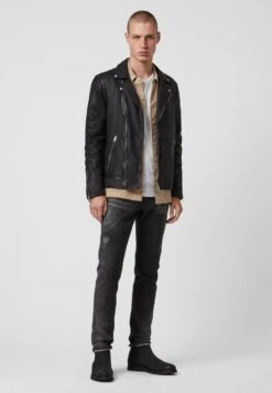 AllSaints Exclusive- Chaqueta De Cuero - Black