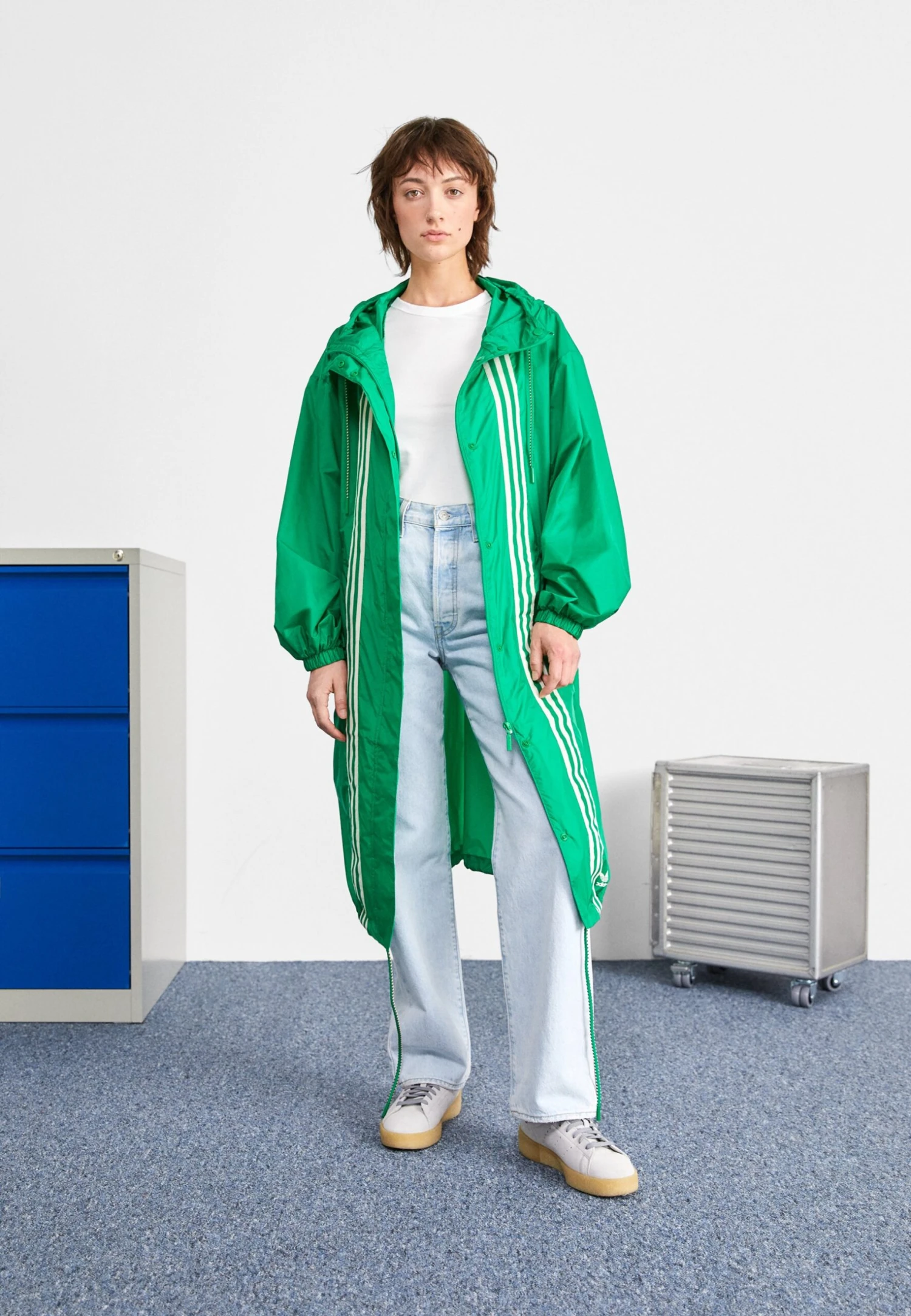 Adidas Originals Adicolor 70S Shiny - Parka - Green - Imagen 2