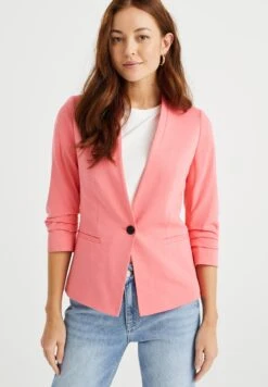 WE FASHION Getailleerde Met Rimpeleffect - Blazer - Pink