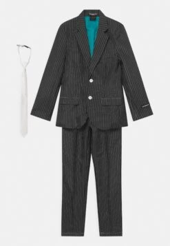 Boys Gangster Pinstripe Set - Disfraz - Black