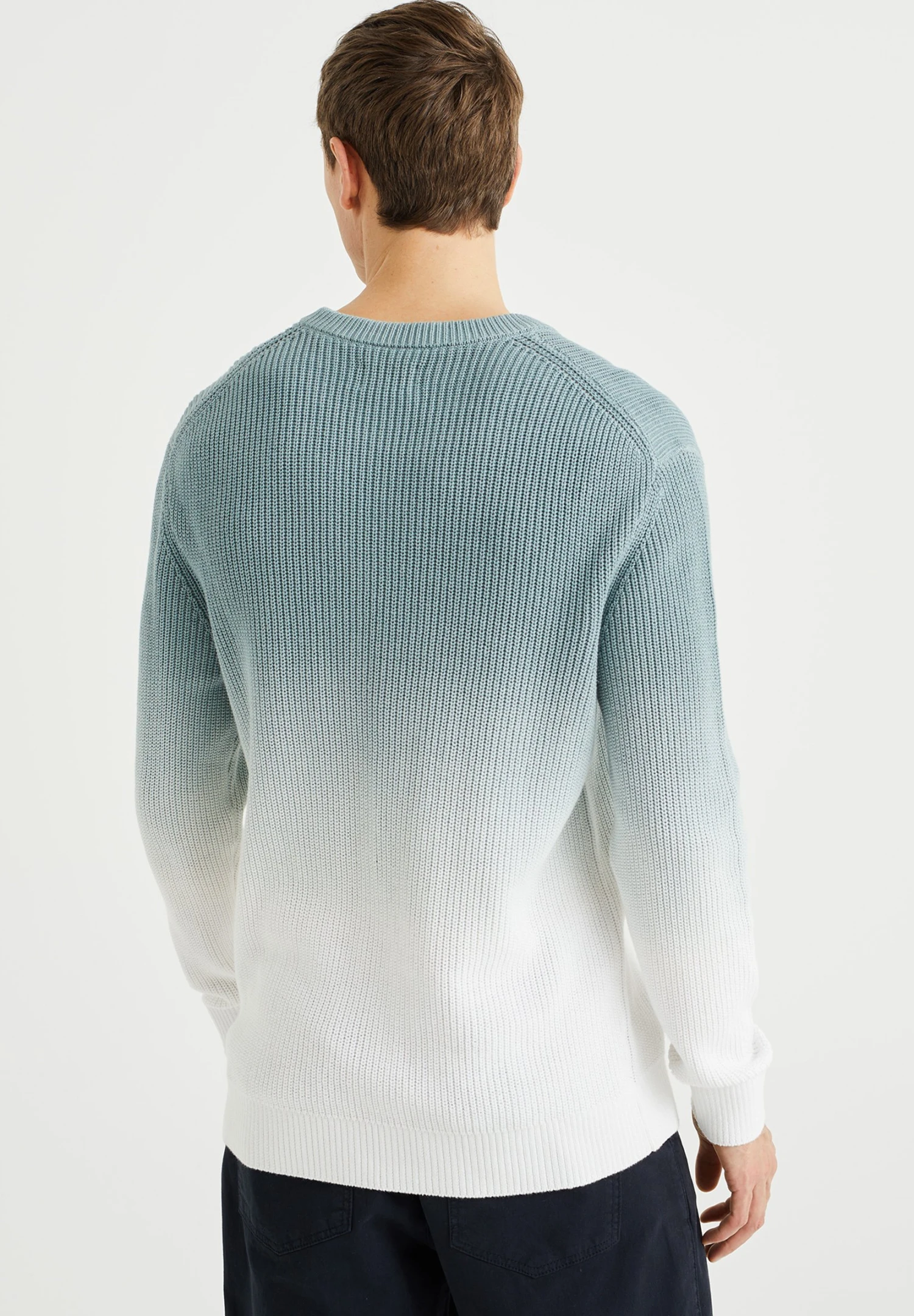 WE FASHION Dip-Dye - Jersey De Punto - White - Imagen 3