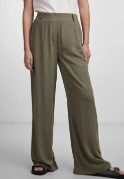 Pieces Mit Weitem Bein Pcvinsty - Pantalones - Deep Lichen Green