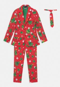 Boys Christmas Trees Stars Set - Disfraz - Red