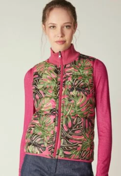 Mit Motiv - Chaleco - Grün Fuchsia Palm Print