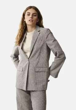 Lexington Remi Blend- Abrigo Corto - Brown White Stripe