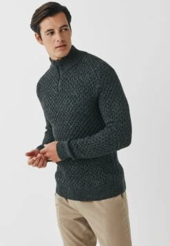 Next Helix Zip Neck - Jersey De Punto - Grey