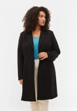 Zizzi With Button Closure - Abrigo Clásico - Black