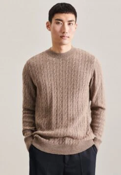 Seidensticker Regular - Jersey De Punto - Brown