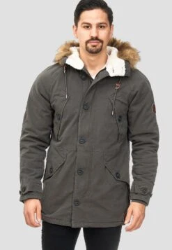 Indicode Jeans Abrigo De Invierno - Anthracite