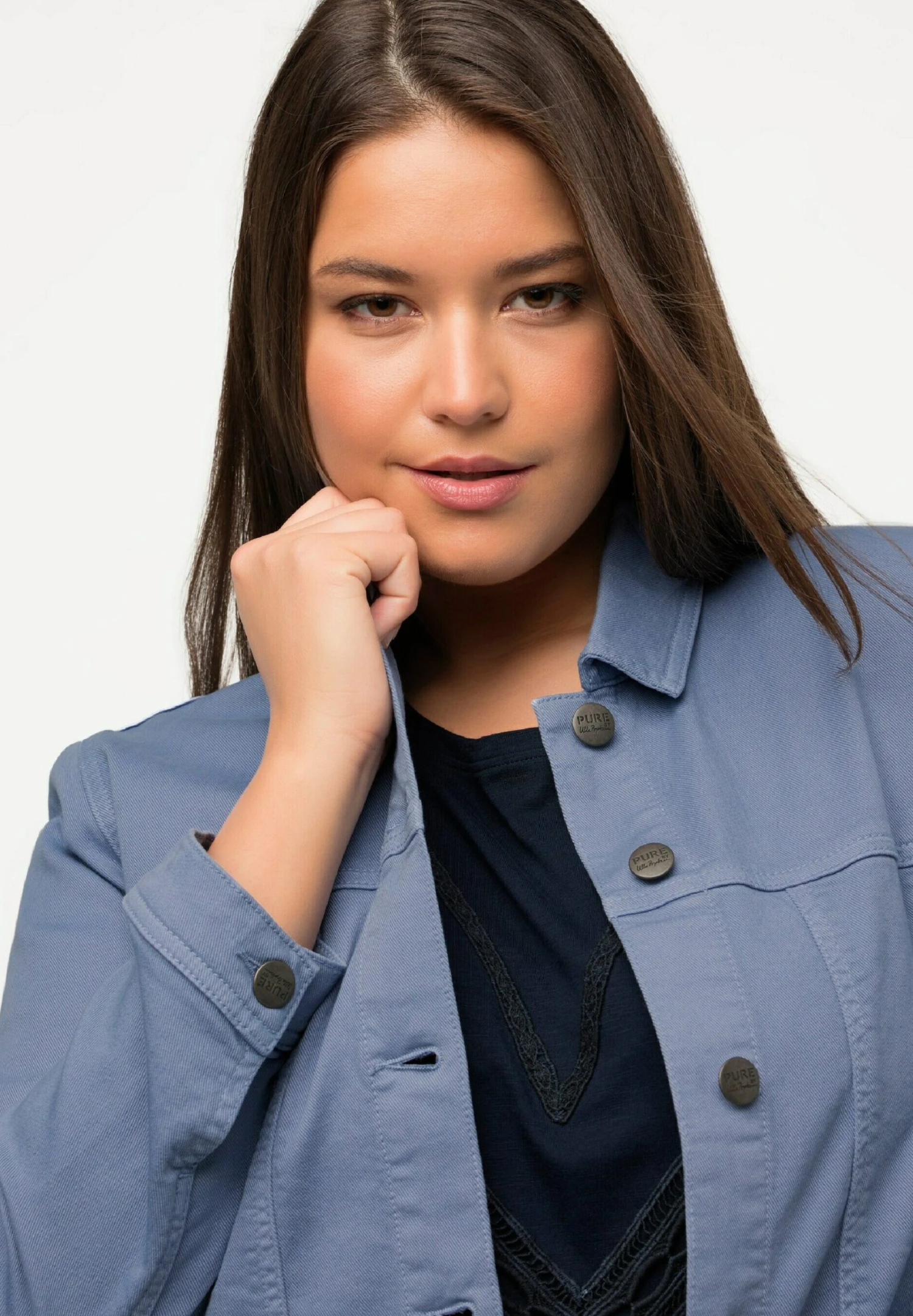 Ulla Popken Chaqueta Vaquera - Violet Bleu - Imagen 4