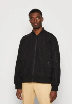 Calvin Klein Jeans Exposed Zip Oversized - Chaquetas Bomber - Ck Black