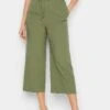 Wide Leg Cropped - Pantalones - Green