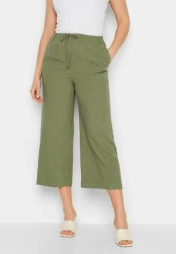 Wide Leg Cropped - Pantalones - Green