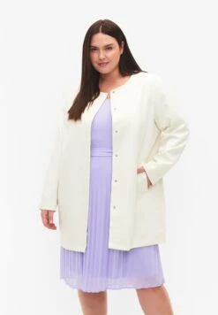 Zizzi Classic Spring - Abrigo Corto - Cloud Dancer