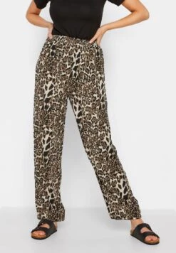 Leopard Print- Pantalones Deportivos - Brown