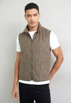 Boglioli Quilted Gilet - Chaleco - Brown