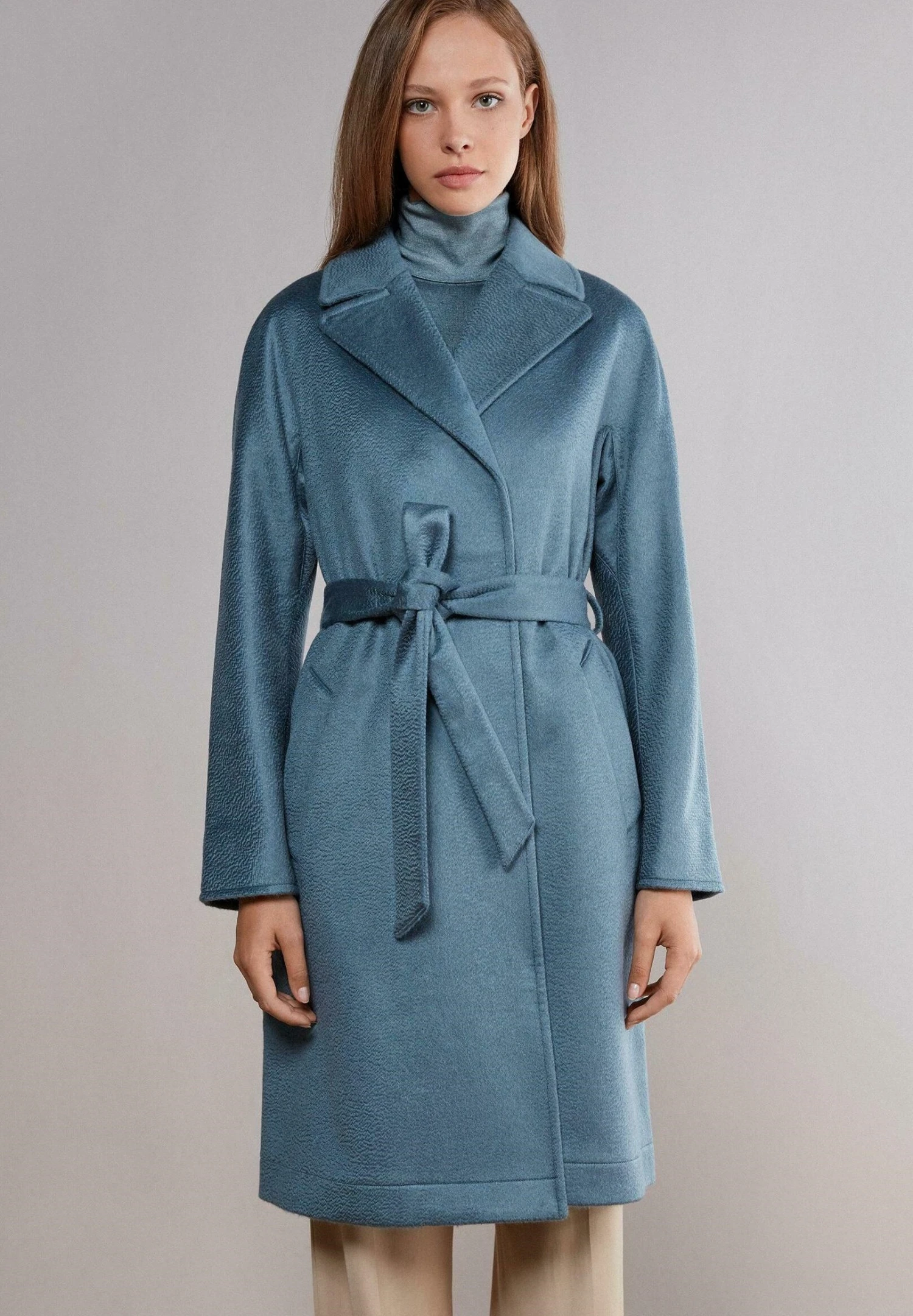 Wendemantel Zibeline - Gabardina - Piombo