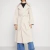 DKNY Lapel Trench Coat - Gabardina - Almond Creme