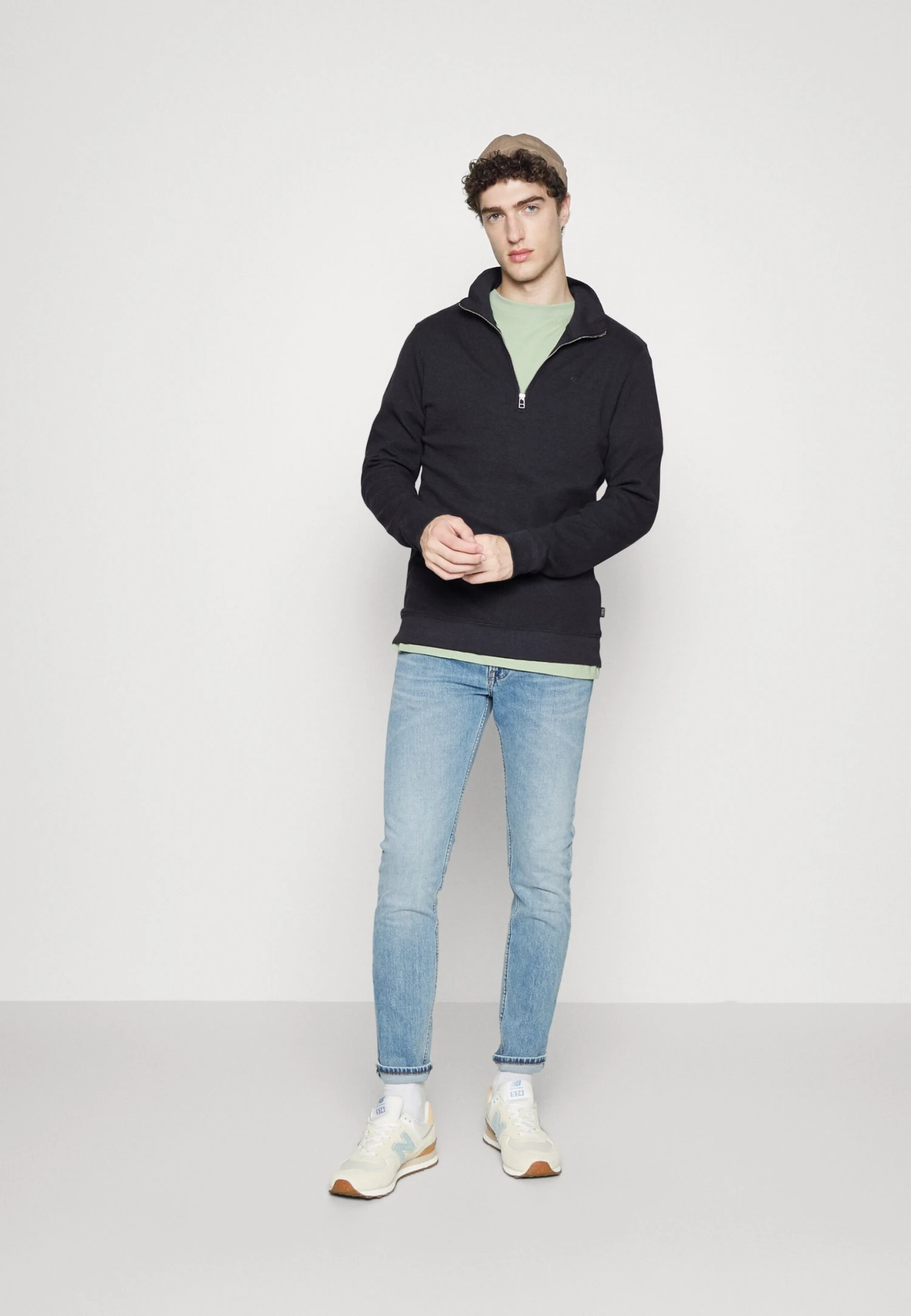 CASUAL FRIDAY Sebastian Waffle Halfzip - Jersey De Punto - Dark Navy - Imagen 2