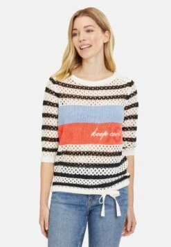 Betty Barclay Loch-Mit Ringel - Jersey De Punto - Weiß Schwarz